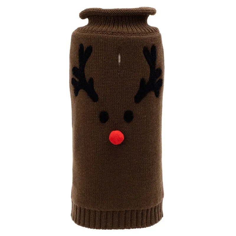 Reindeer Face Dog Sweater