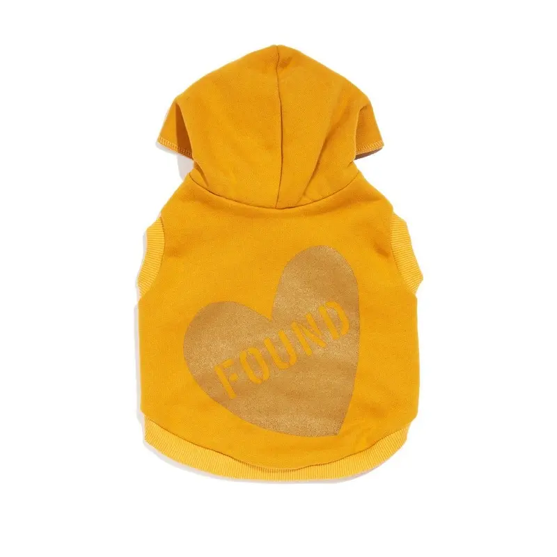 Big Full Heart Dog Hoodie Mustard Yellow/Olive
