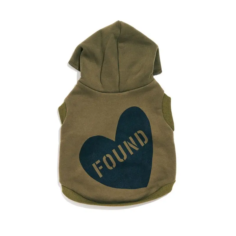 Big Full Heart Dog Hoodie Olive/Lake
