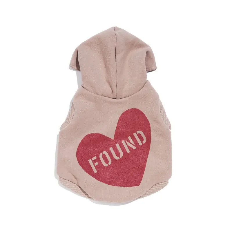 Big Full Heart Dog Hoodie Taupe/Rust
