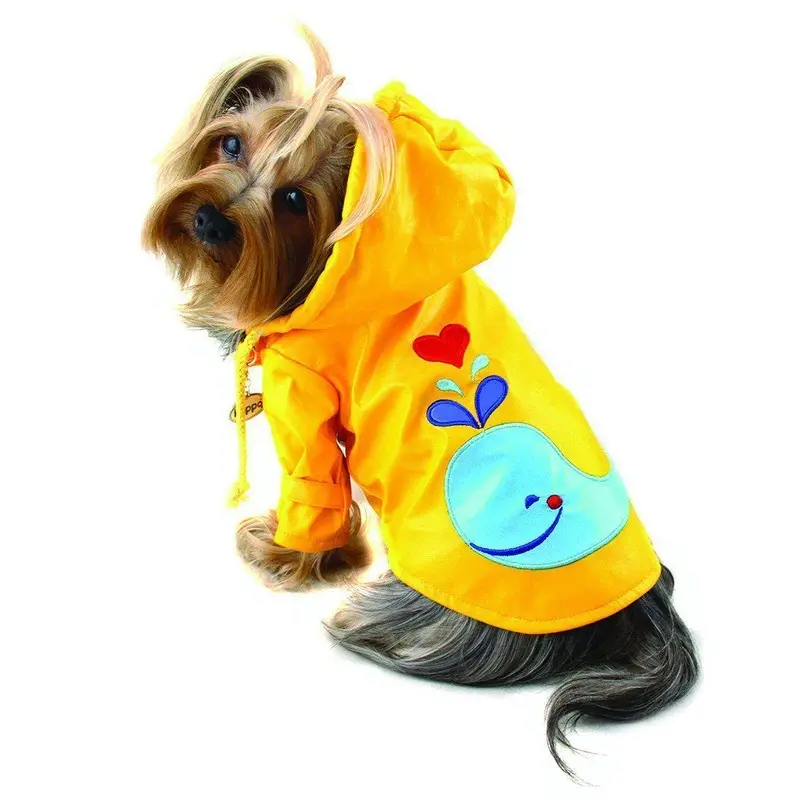 Splashing Whale Dog Raincoat