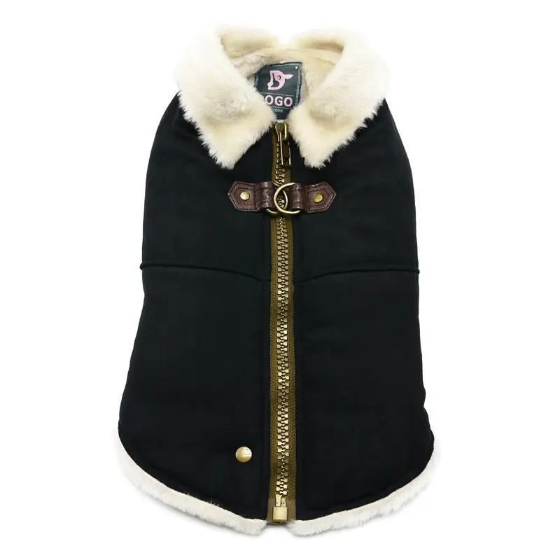 Furry Runner Dog Coat Black