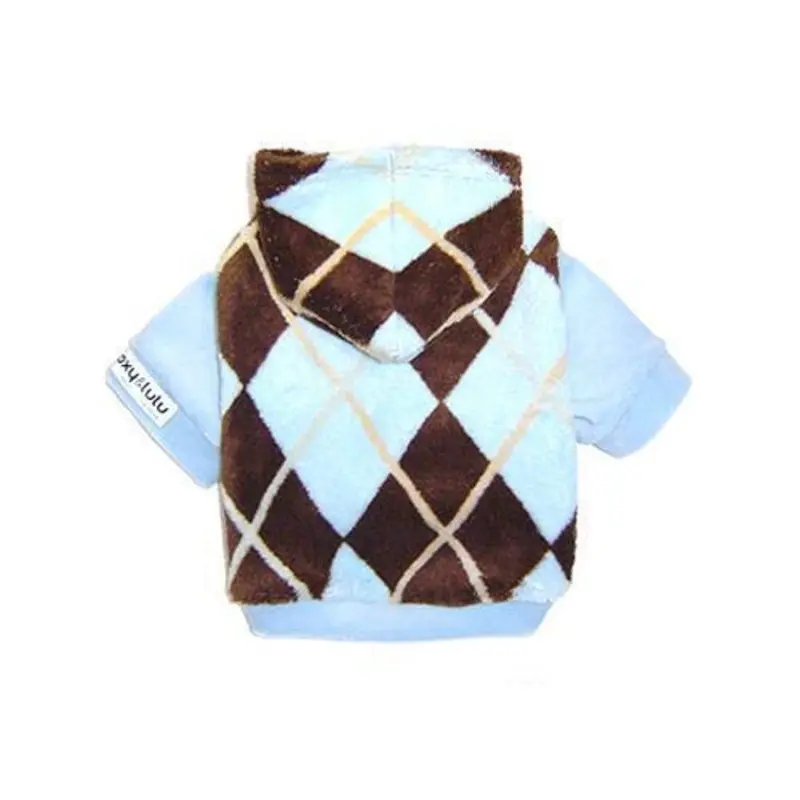 Whisper Fleece Argyle Dog Hoodie