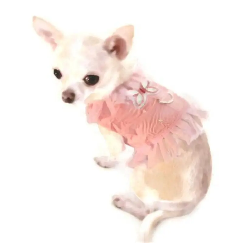 Pink Butterfly Angel Dog Harness Vest