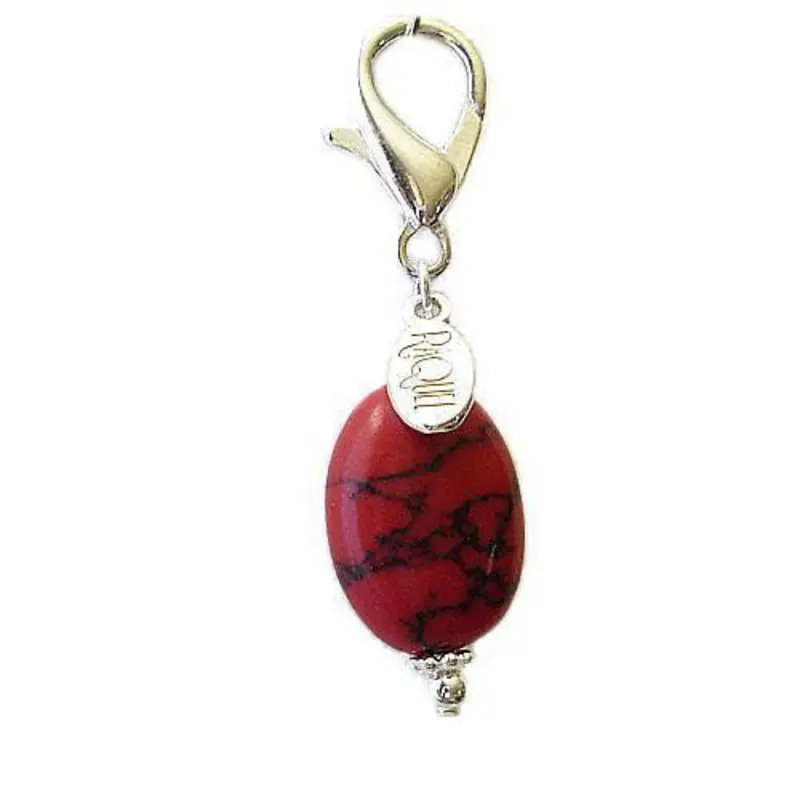 Coral Long Healing Dog Collar Charm Pawmulet