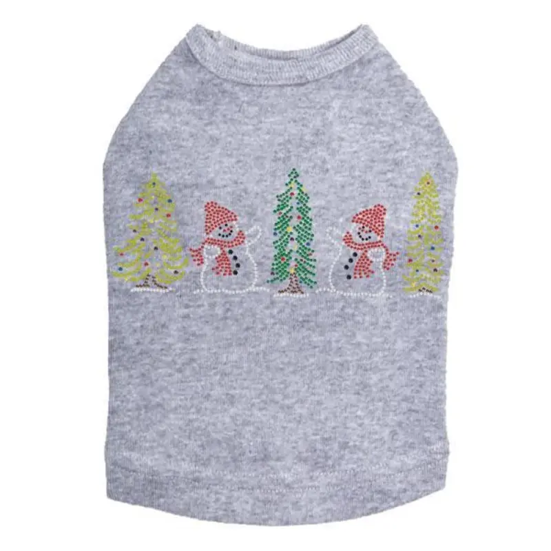 Snowmen Rhinestone Dog Tank