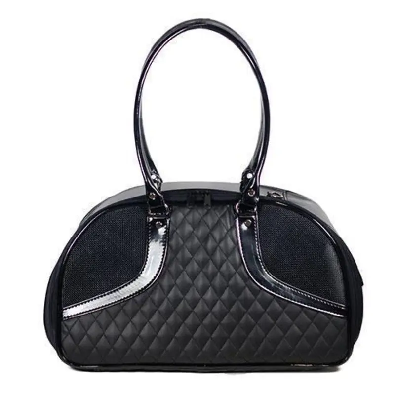 Petote Roxy Dog Carrier Black Quilted