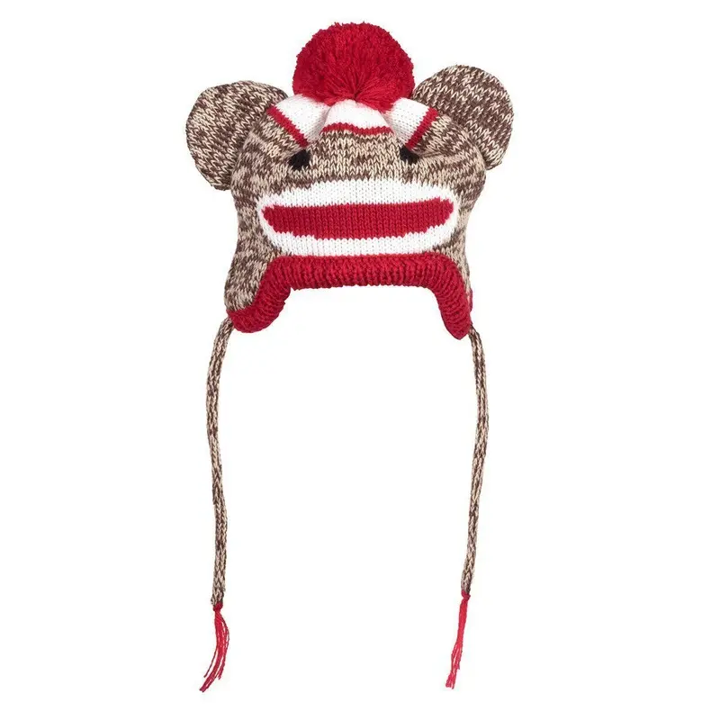 Sock Monkey Dog Hat