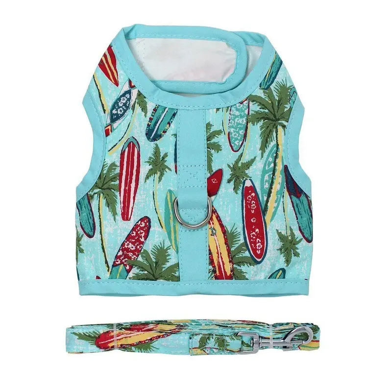 Fabric Dog Harness And Leash Surfboards And Palms