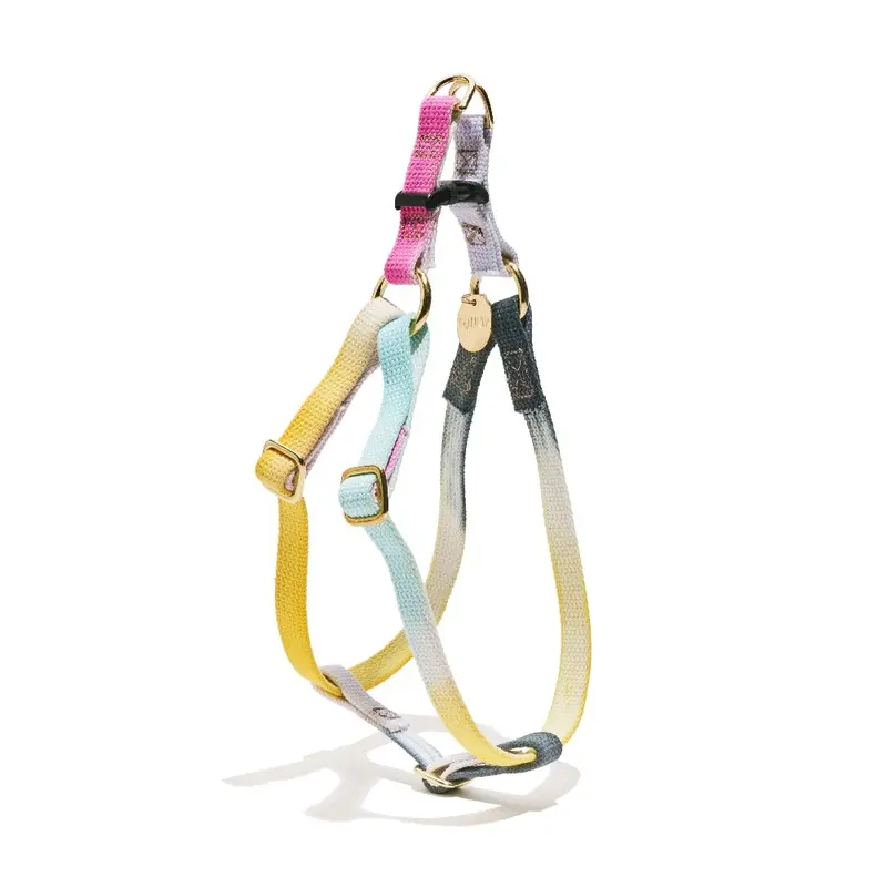 Flat Webbing Cotton Dog Harness Dusk