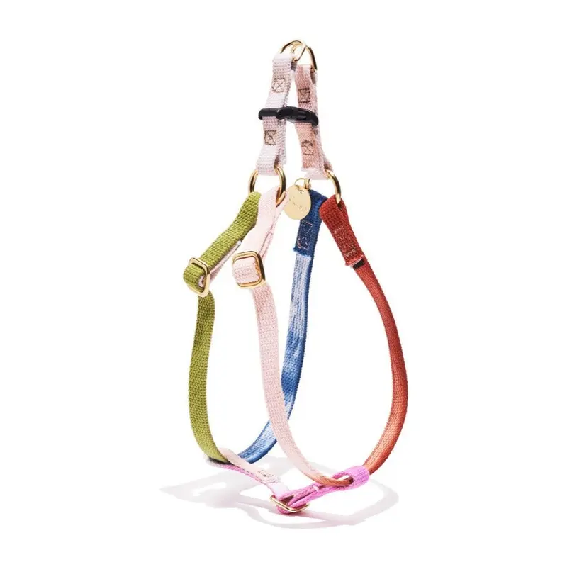 Flat Webbing Cotton Dog Harness Spring Bouquet