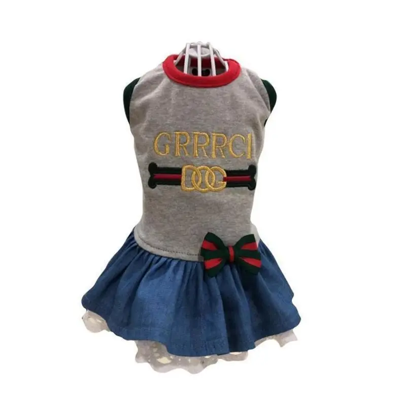 GRRRCI Heather Grey Denim Dog Dress