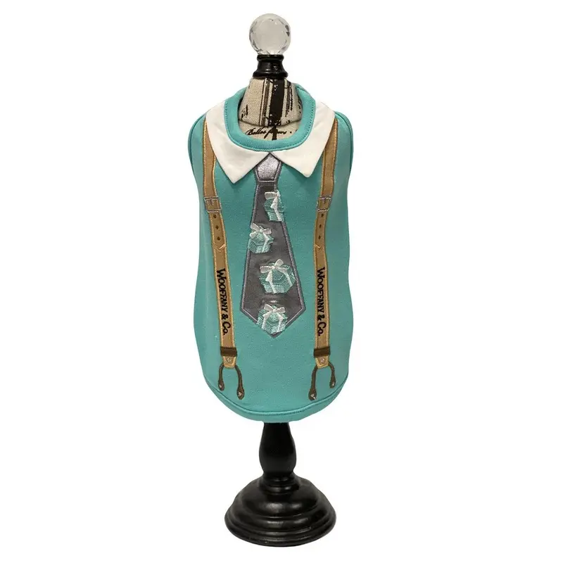 Wooffany Blue Box Tie Dog Tank