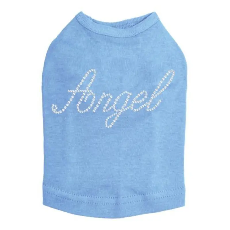 Angel Rhinestone Dog Tank