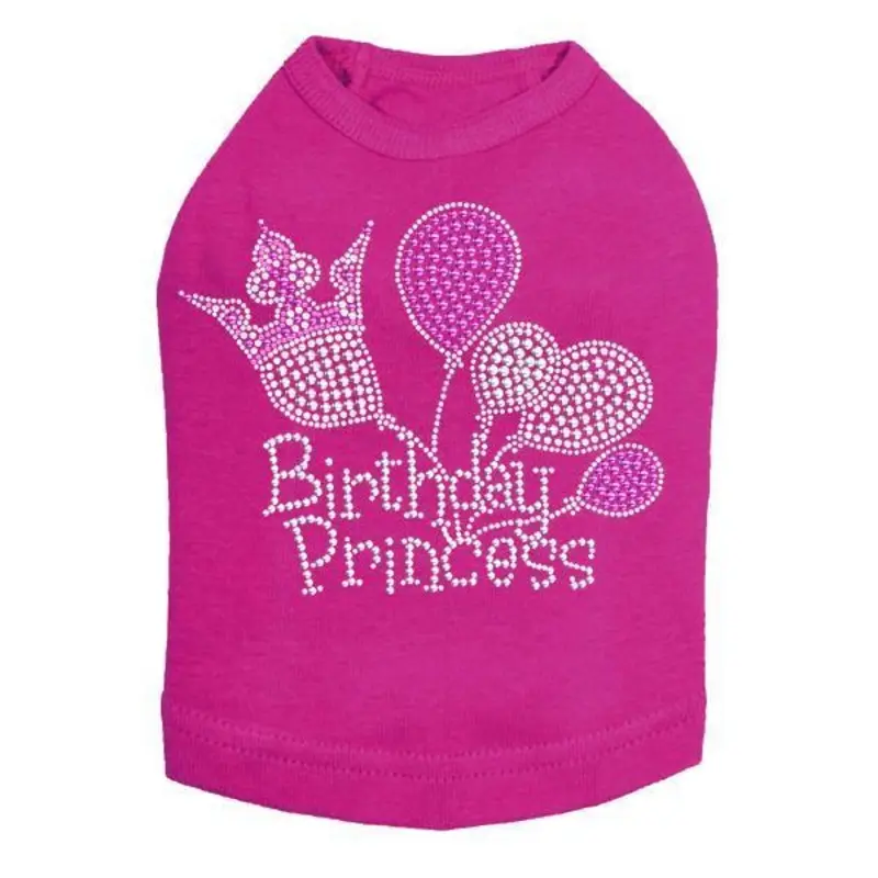 Birthday Princess Rhinestone Dog Tank