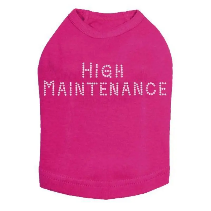 High Maintenance Rhinestone Dog Tank