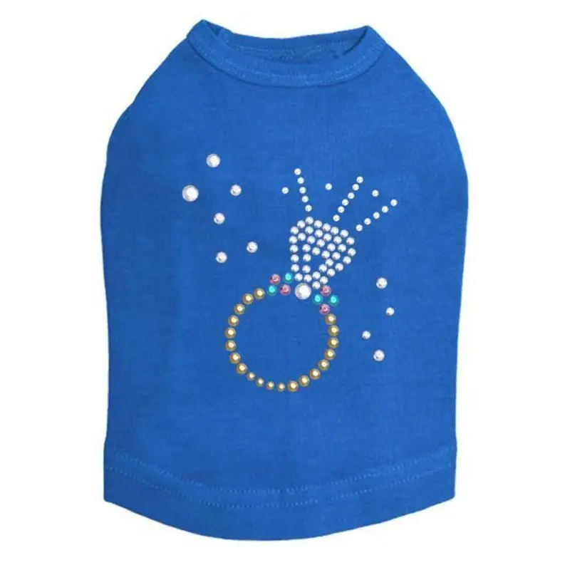 Diamond Ring Rhinestone Dog Tank