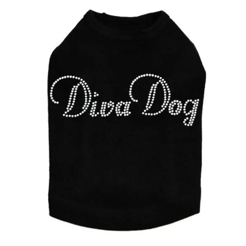 Diva Rhinestone Dog Tank