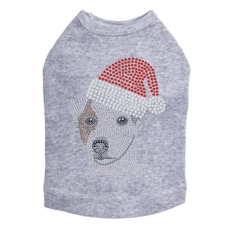 Jack Russell Terrier Santa Rhinestone Dog Tank