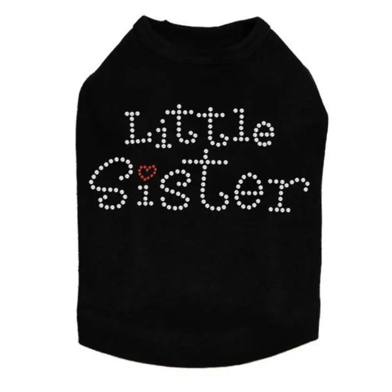 Little Sister Rhinestone Dog Tank