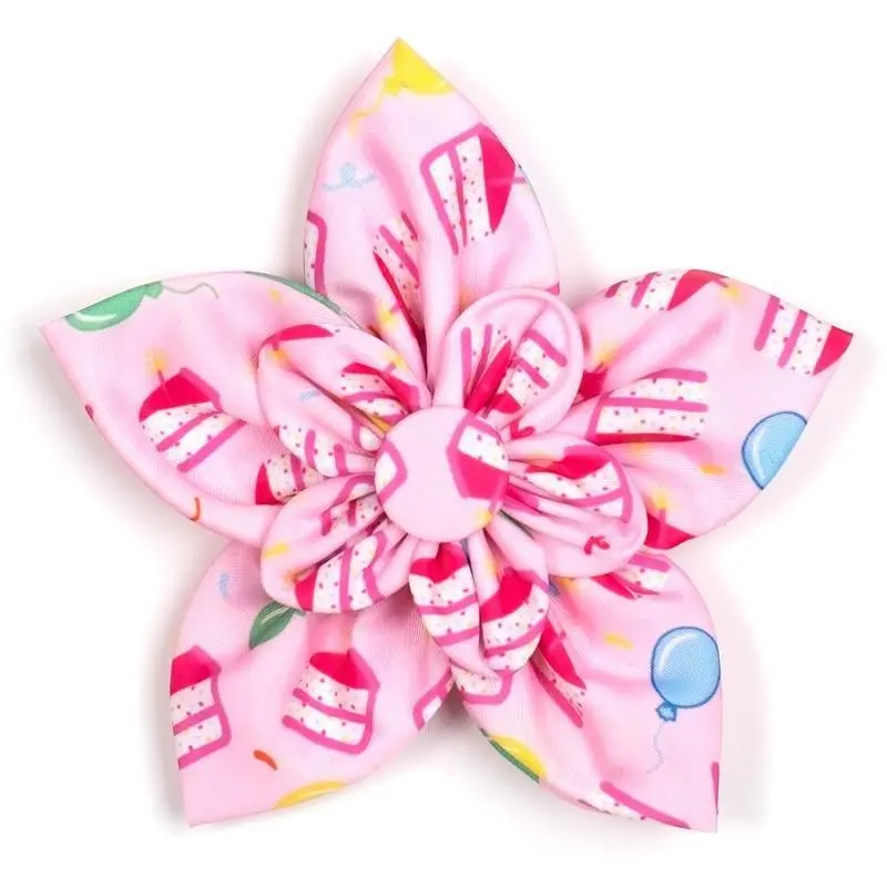 Birthday Girl Dog Collar Flower