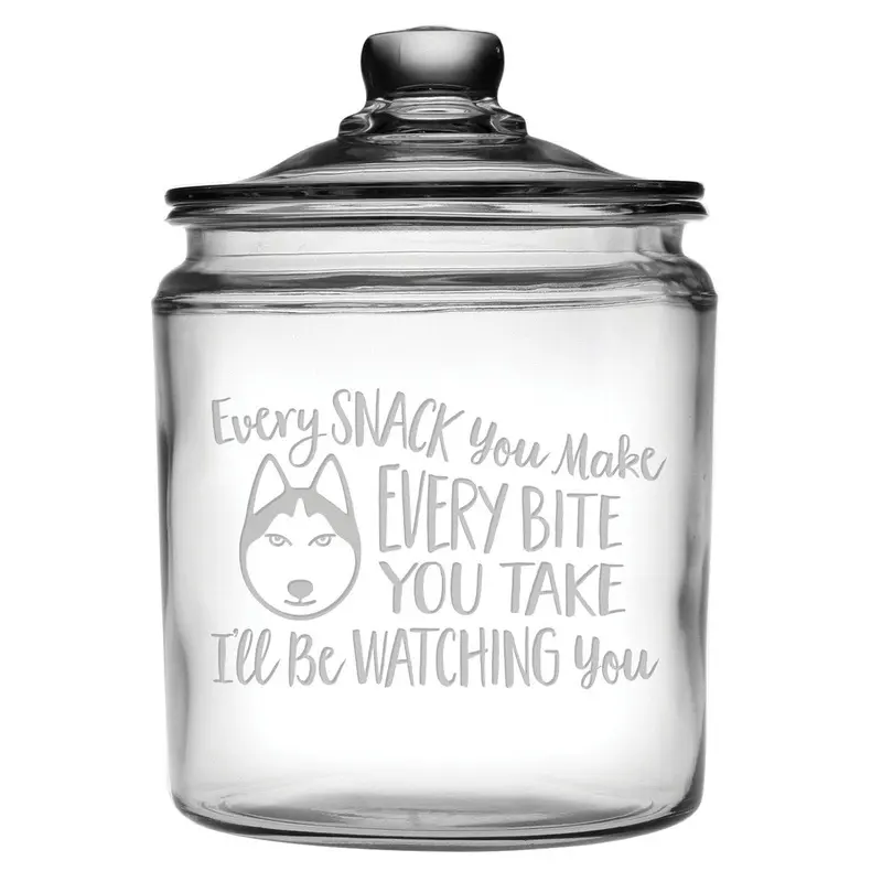 Every Snack Glass Dog Treat Jar