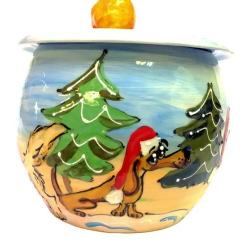 Dachshund 2 Dog Treat Jar