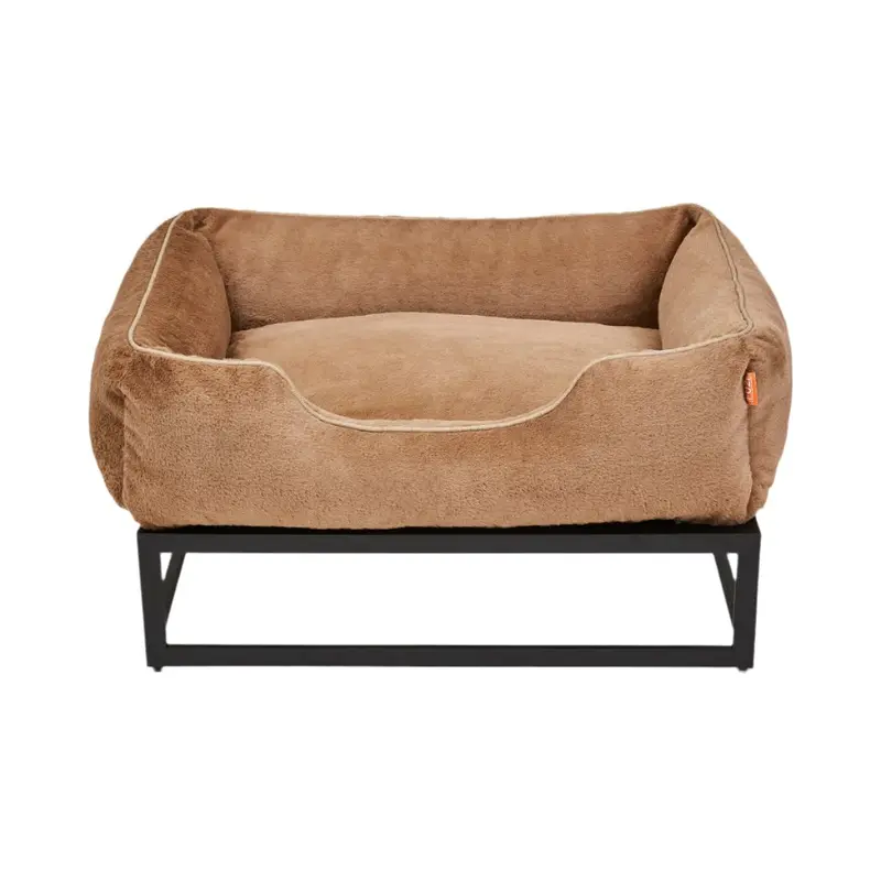 The FZI Faux Fur Dog Bed Brown/Black
