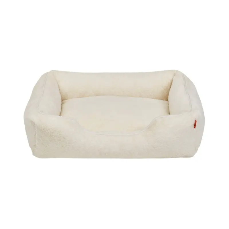The Sammy Faux Fur Dog Bed Ivory
