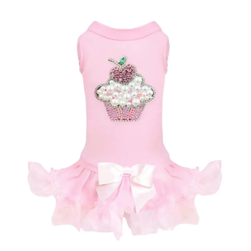 Lil' Miss Cupcake Dog Dress Pink