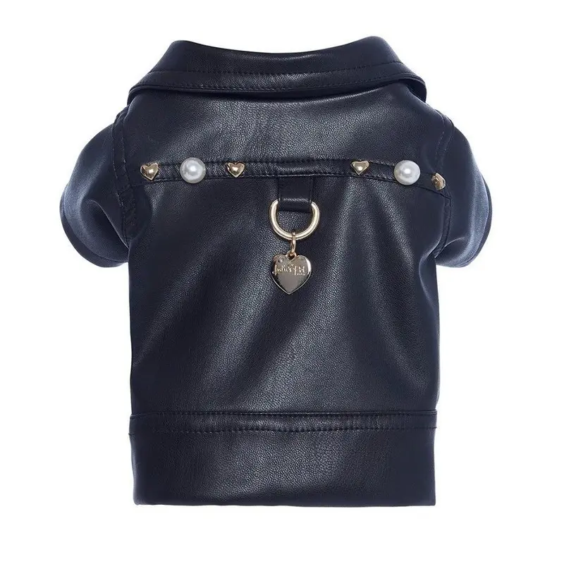 Vegan Leather Biker Dog Coat