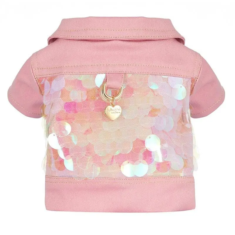 Pink Mermaid Biker Dog Coat