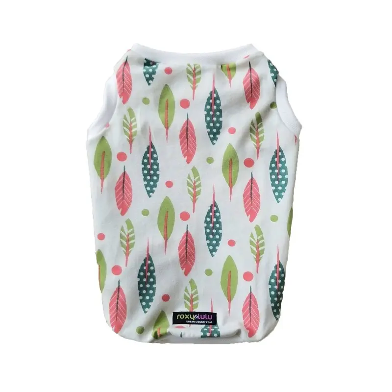 Feather Printed Dog Tank