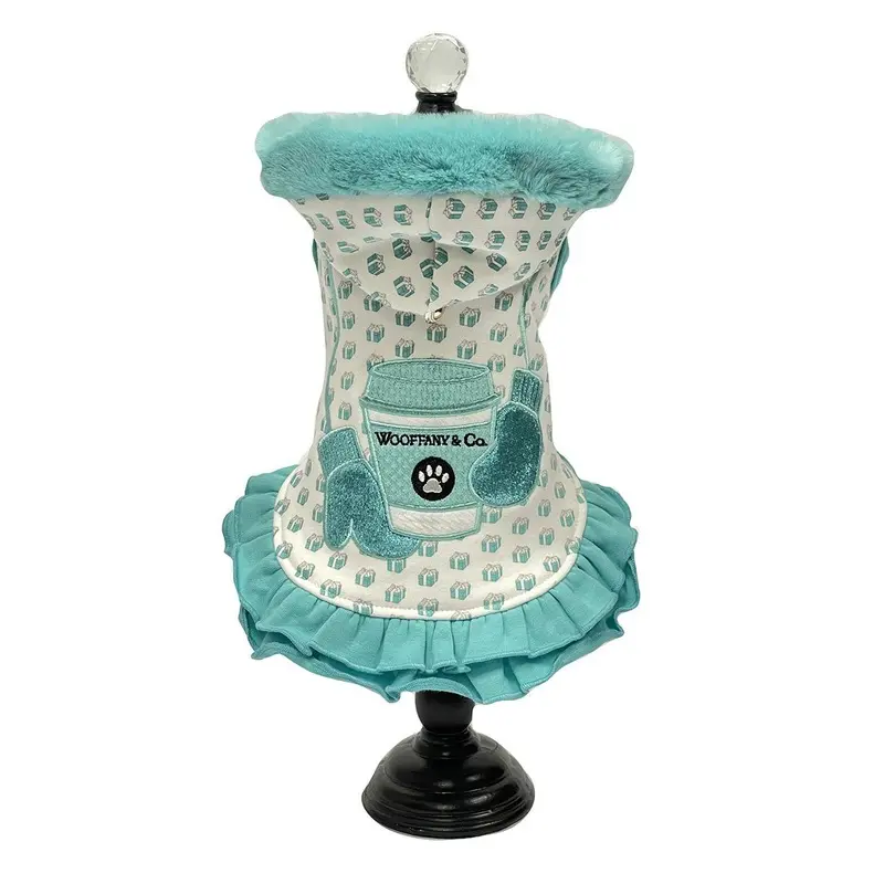 Wooffany & Co. Cup Of Love Hoodie Dog Dress