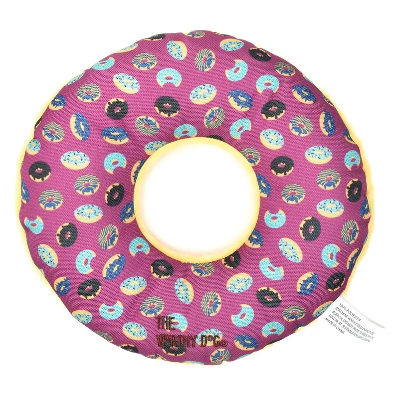Donut Tough Animal Dog Toy