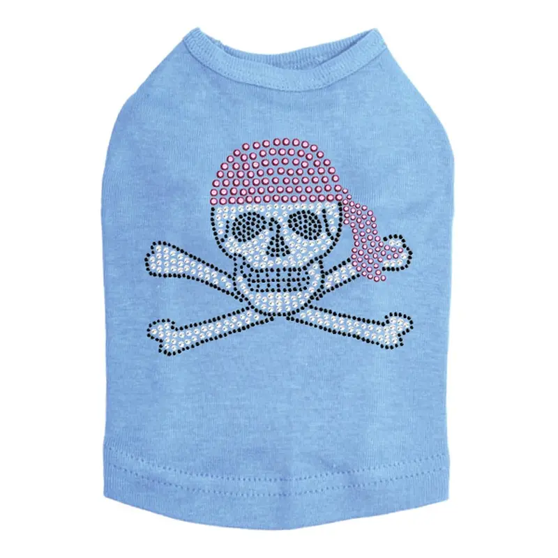 Skull Pink Bandana Rhinestone Dog Tank