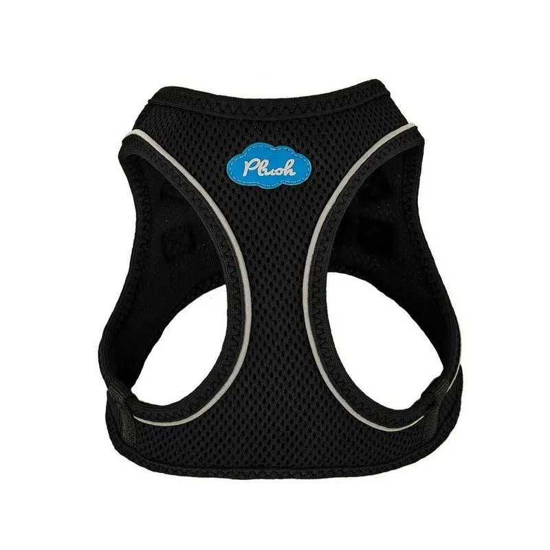 Plush Step In Air Mesh Dog Harness Black XS
