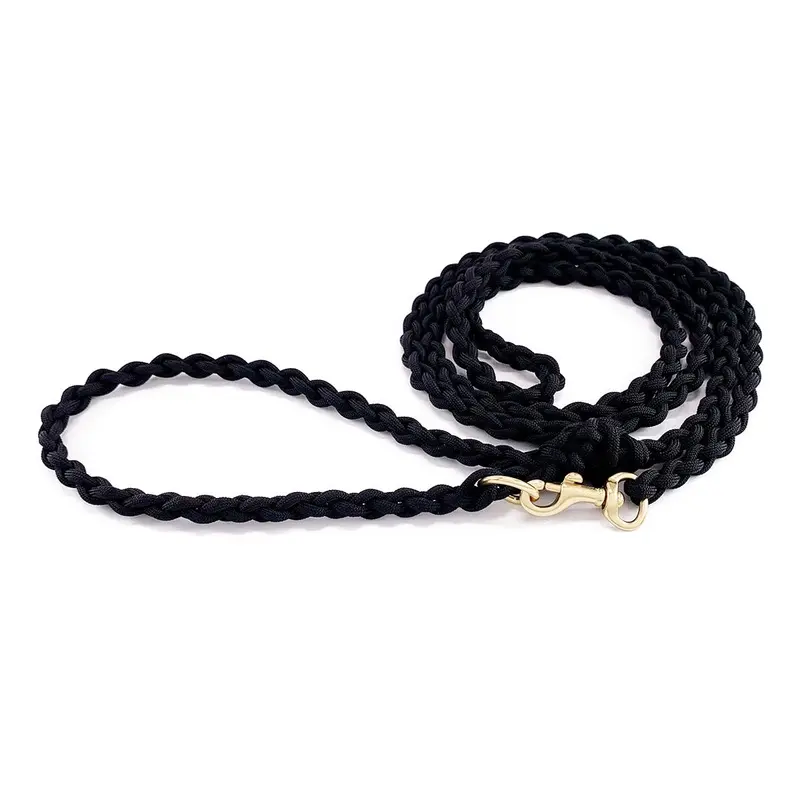 Lambert Finn Leather Dog Leash Onyx