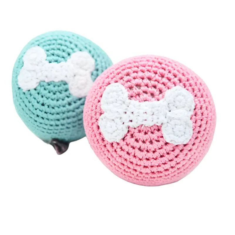 Bone Ball Crochet Dog Toy