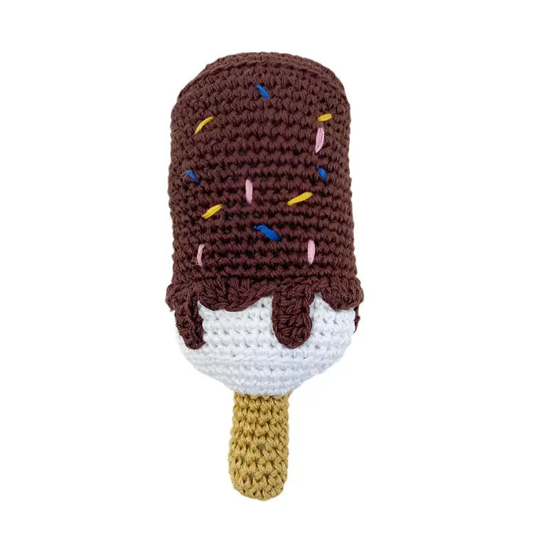 Chocolate Pop Crochet Dog Toy