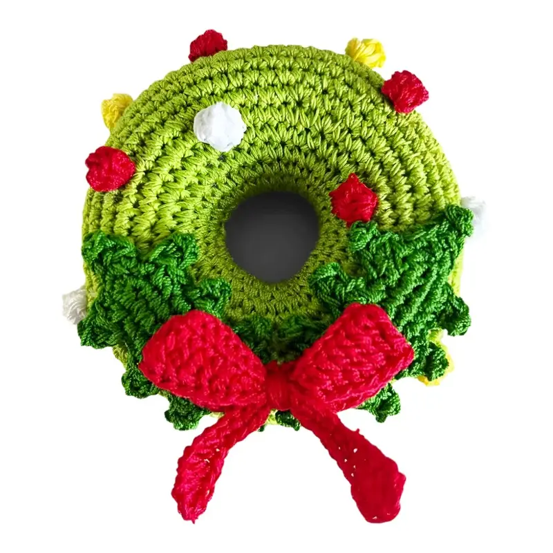 Christmas Wreath Crochet Dog Toy