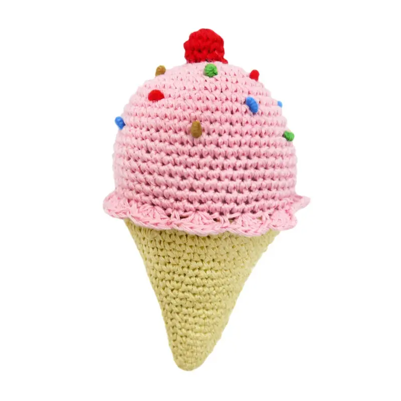 Ice Cream Crochet Dog Toy