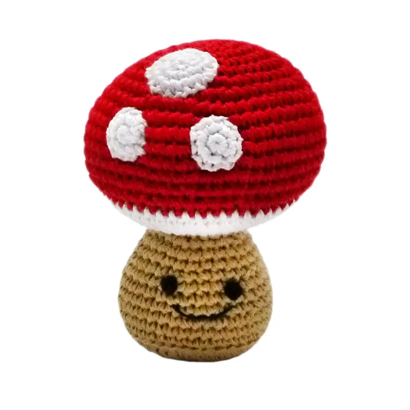 Mushroom Crochet Dog Toy