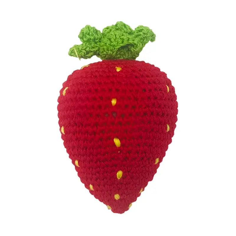 Strawberry Crochet Dog Toy