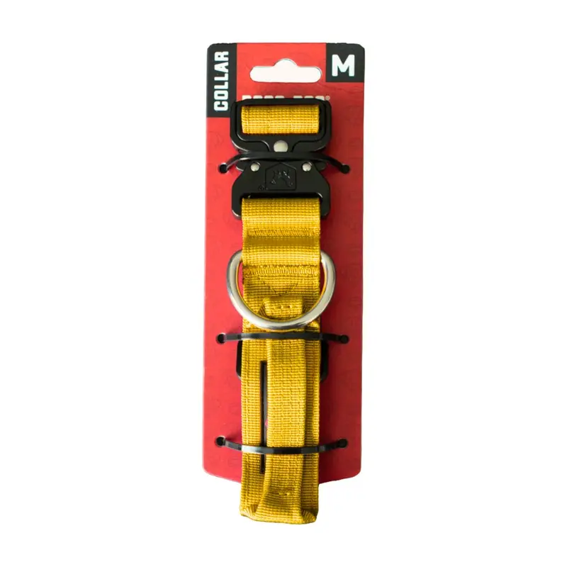 Boss Dog Tactical Adjustable Dog Collar Yellow MD