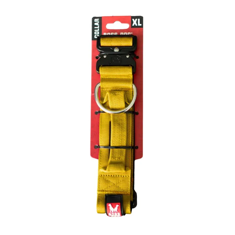 Boss Dog Tactical Adjustable Dog Collar Yellow XL