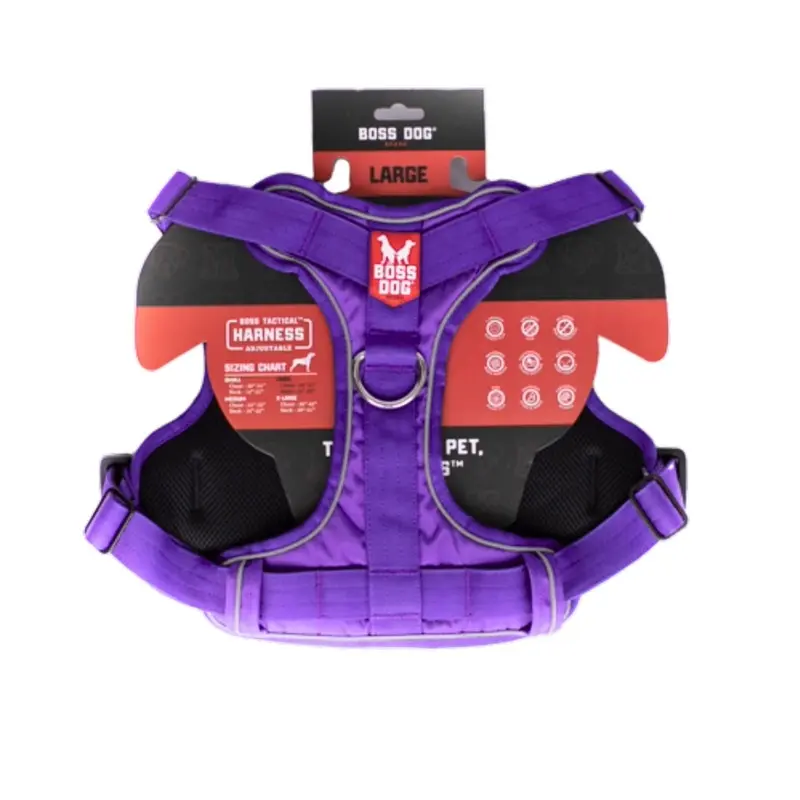 Boss Dog Tactical Dog Harness Purple LG