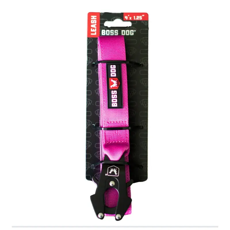 Boss Dog Tactical Dog Leash Hot Pink 4ft