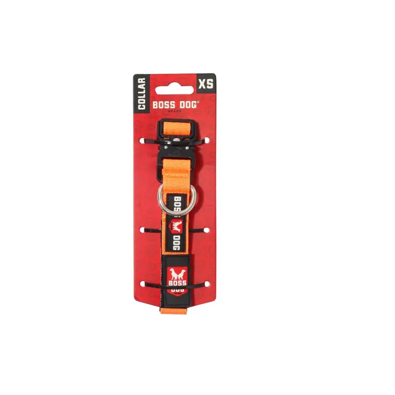 Boss Dog Tactical Adjustable Dog Collar Hunter Orange XS 11-14in