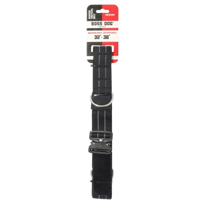 Boss Dog Human Boss Tactical Utility "Dog Walker" Belt Black MD (32-36in waist)